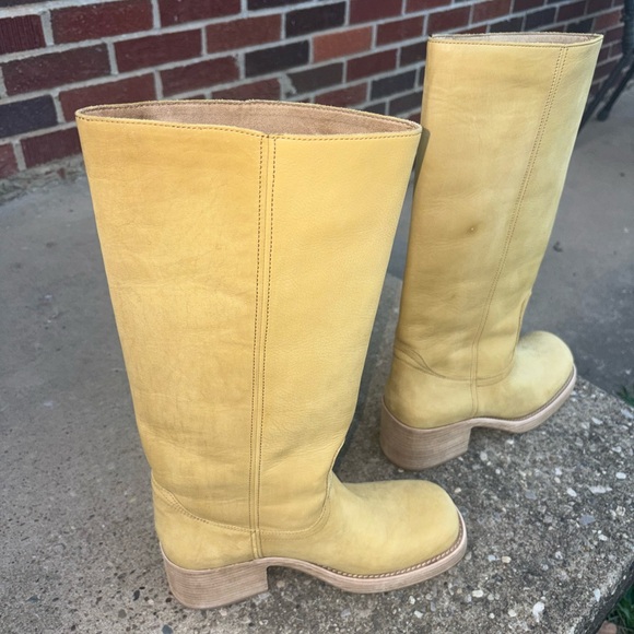 Jeffrey Campbell reflect boots in banana colorway size 10 my calfs are too big - Picture 4 of 9